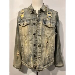 Vintage Wash Distressed Jean Jacket